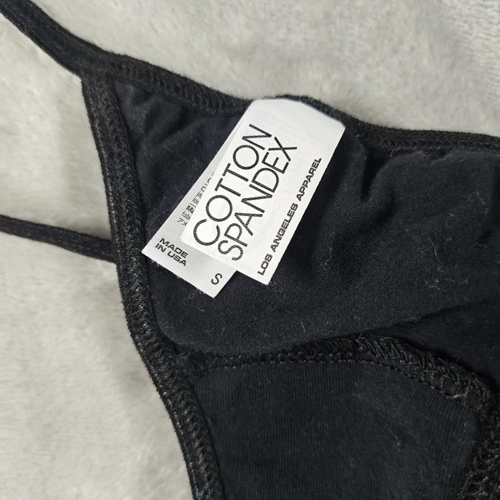 Los Angeles Apparel Underwear Womens Small Thong Lot of 3 Cotton Spandex